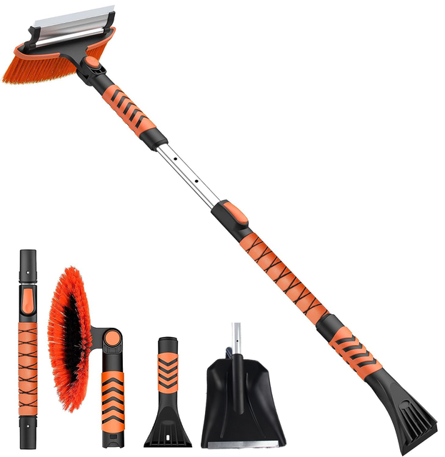 37.5 Extendable Snow Brush and Ice Scrapers for Car Windshield